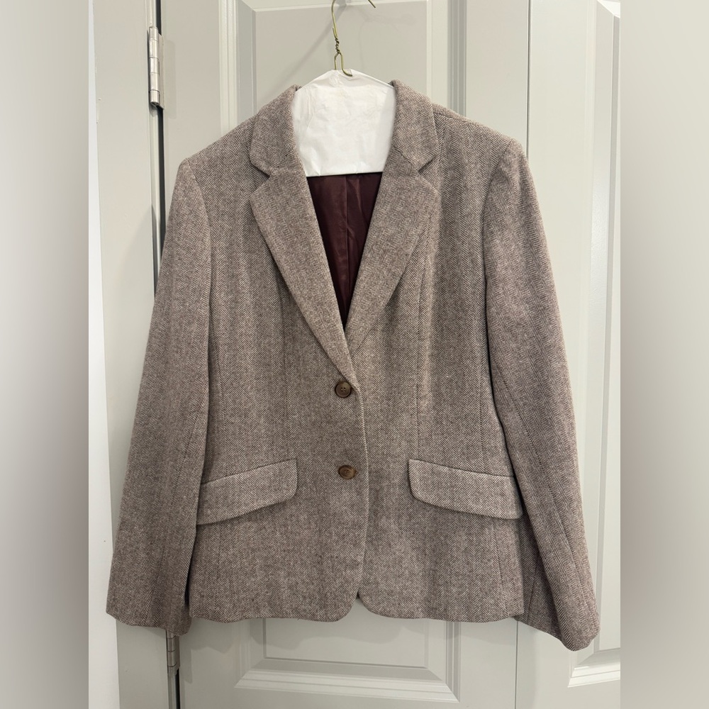 Authentic Vintage Wool Herringbone Women's Blazer